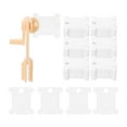 thumbnail image 1 of Uxcell 300pcs Embroidery Floss Bobbins with Bobbin Winder, Plastic Cross Stitch Thread Organizer Holder Cards Sewing Thread Sorting Tool Storage, White, 1 of 7