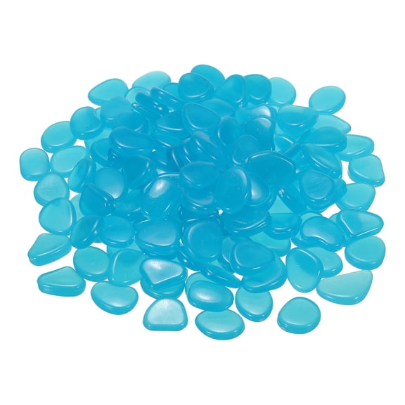 Uxcell 300pcs Glow Rocks 20-30mm Glow Pebbles Decoration in the Dark Luminous Stones Decor DIY Decorative Blue