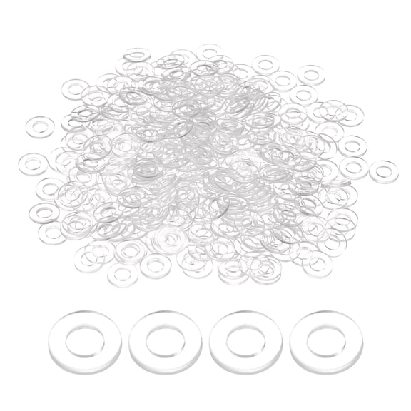 Uxcell 300Pcs M4 Flat Washers 4mm ID 8mm OD 1mm Thick Sealing Gasket Ring Spacer Water Hose Washers Replacement for Water Pipe Hose