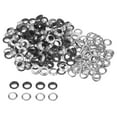 thumbnail image 1 of Uxcell 300set Grommets Kit Metal Eyelets 10mm 2/5" Hole Tiny Grommet for Shoes Clothes Belt Tag DIY Project, Matte Black, 1 of 6