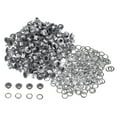 thumbnail image 1 of Uxcell 300set Grommets Kit Metal Eyelets 3mm 1/8" Hole Tiny Grommet for Shoes Clothes Belt Bag DIY Project, Grey, 1 of 6