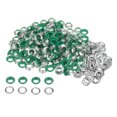 thumbnail image 1 of Uxcell 300set Grommets Kit Metal Eyelets 8mm 3/10" Hole Tiny Grommet for Shoes Clothes Belt Tag DIY Project, Green, 1 of 6