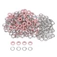 thumbnail image 1 of Uxcell 300set Grommets Kit Metal Eyelets 8mm 3/10" Hole Tiny Grommet for Shoes Clothes Belt Tag DIY Project, Pink, 1 of 6