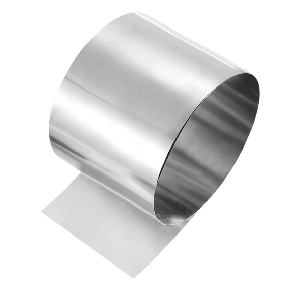 Uxcell 301 Stainless Steel Foil Roll, 0.3mm x 100mm x 1m High Elasticity Stainless Steel Narrow Foil Strip Roll Metal Plate Sheet for DIY Crafts Machinery Industry Welding Shim, Silver