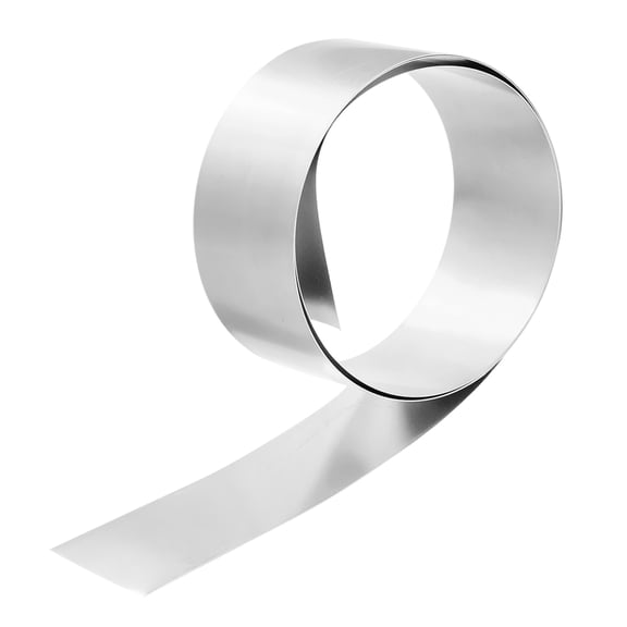 Uxcell 301 Stainless Steel Foil Roll, 0.3mm x 50mm x 1m High Elasticity Stainless Steel Narrow Foil Strip Roll Metal Plate Sheet for DIY Crafts Machinery Industry Welding Shim, Silver