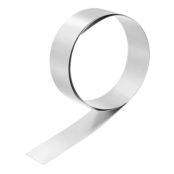 Uxcell 301 Stainless Steel Foil Roll, 0.5mm x 40mm x 1m High Elasticity Stainless Steel Narrow Foil Strip Roll Metal Plate Sheet for DIY Crafts Machinery Industry Welding Shim, Silver