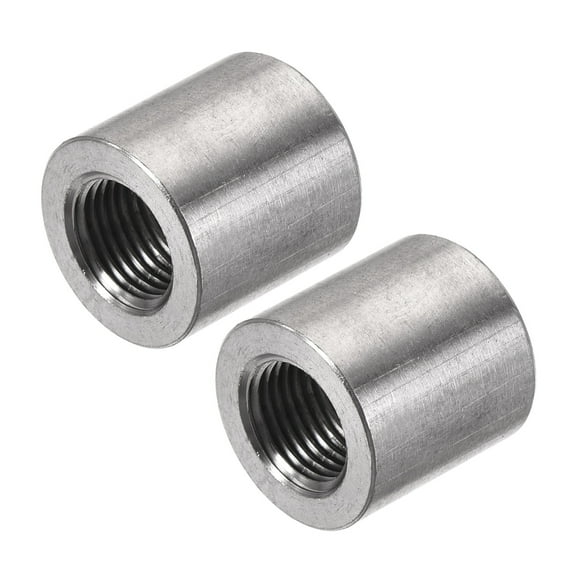 Uxcell 304 Stainless Steel 1/8 NPT Female Half Threaded Weldable Weld Coupling 2 Pack