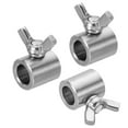 thumbnail image 1 of Uxcell 304 Stainless Steel 11mm Hole Wire Rope Clips, 3Pcs Wire Rope Clamp Fasteners Butterfly Screws, Silver, 1 of 6