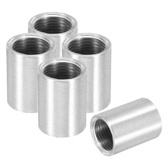Uxcell 304 Stainless Steel 3/8 NPT Female Half Threaded Weldable Weld Coupling 5 Pack