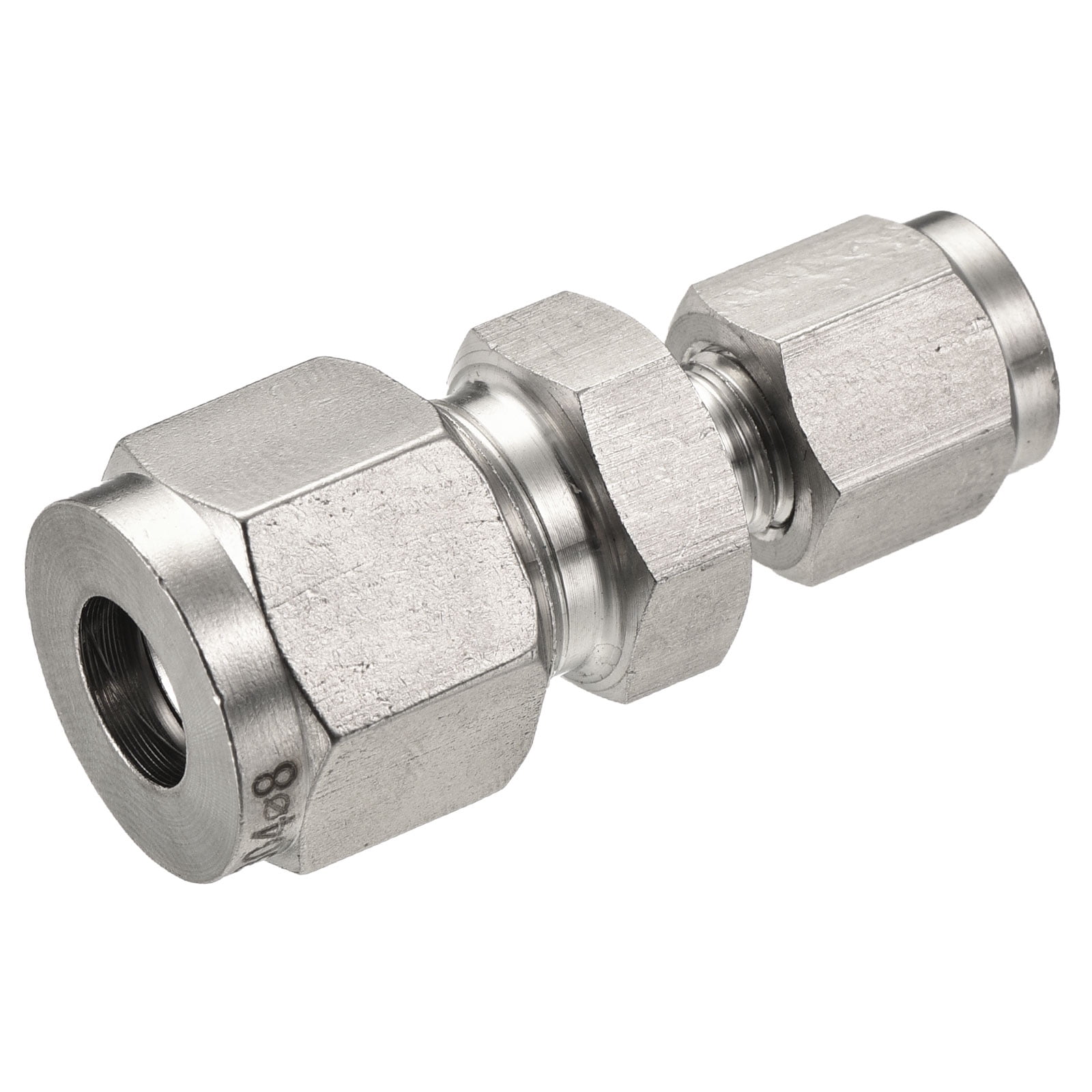 Uxcell 304 Stainless Steel 4mm x 6mm Tube OD Double Ferrule Straight Compression  Tube Fitting 