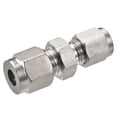 thumbnail image 1 of Uxcell 304 Stainless Steel 4mm x 6mm Tube OD Double Ferrule Straight Compression Tube Fitting, 1 of 5