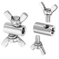 thumbnail image 1 of Uxcell 304 Stainless Steel 6mm Hole Wire Rope Clips, 2Pcs Wire Rope Clamp Fasteners Screws, Silver, 1 of 7