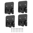 thumbnail image 1 of Uxcell 304 Stainless Steel Broom Holder Wall Mount Mop Hangers Heavy Utility Rack Black 4 Pack, 1 of 5