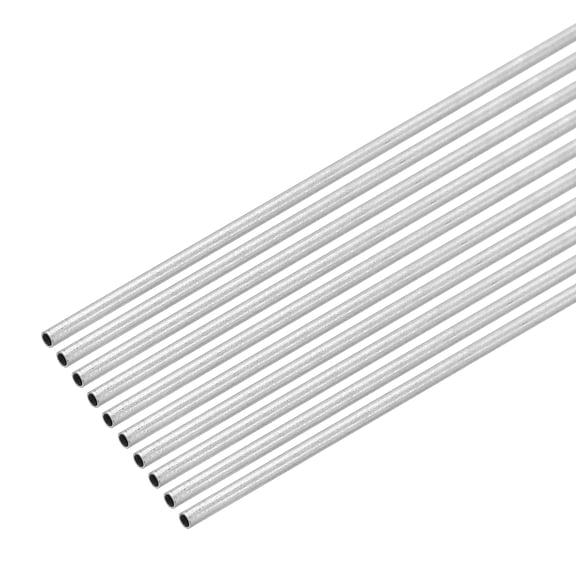 Uxcell 304 Stainless Steel Capillary Tube, 0.9mm OD 0.5mm ID 254mm Length Round Seamless Metal Straight Pipe 0.2mm Thick Weldable Tubing for Industry DIY (0.04"ODx0.02"IDx10"L), 10Pcs