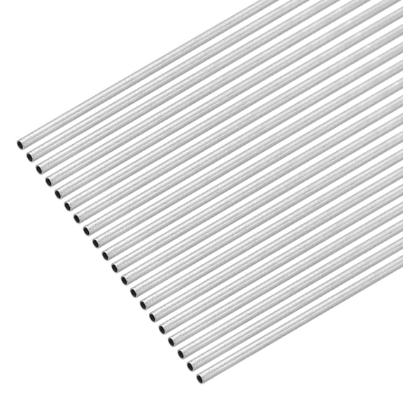 Uxcell 304 Stainless Steel Capillary Tube, 2mm OD 1.8mm ID 305mm Length Round Seamless Metal Straight Pipe 0.1mm Thick Weldable Tubing for Industry DIY (0.08"ODx0.07"IDx12.01"L), 20Pcs