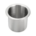 thumbnail image 1 of Uxcell 304 Stainless Steel Drop-in Cup, 3.43" x 4.13" Drink Can Holder Poker Table Cup Holder Insert, Silver, 1 of 6