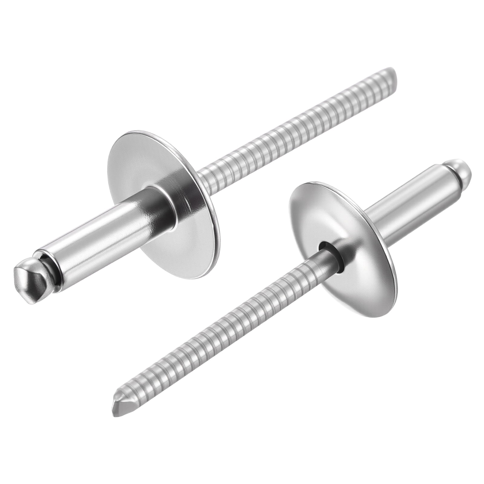 Rear Flange Rivets Uxcell 304 Stainless Steel Large Flange Open End Blind Rivets Dome Head ...