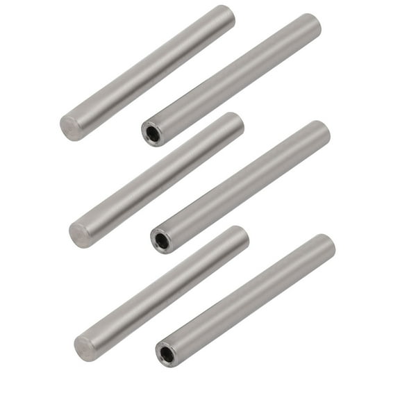 Uxcell 304 Stainless Steel M3 Female Thread 5mm x 45mm Cylindrical Dowel Pin 6pcs