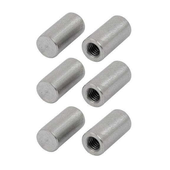 Uxcell 304 Stainless Steel M5 Female Thread 8mm x 16mm Cylindrical Dowel Pin 6pcs