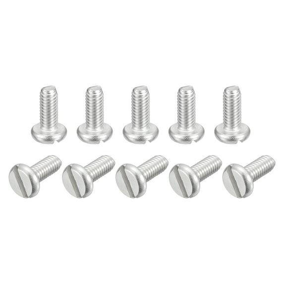 Uxcell 304 Stainless Steel Machine Screws 100 Pack M4x10mm Slotted Drive Pan Head Screw Bolts