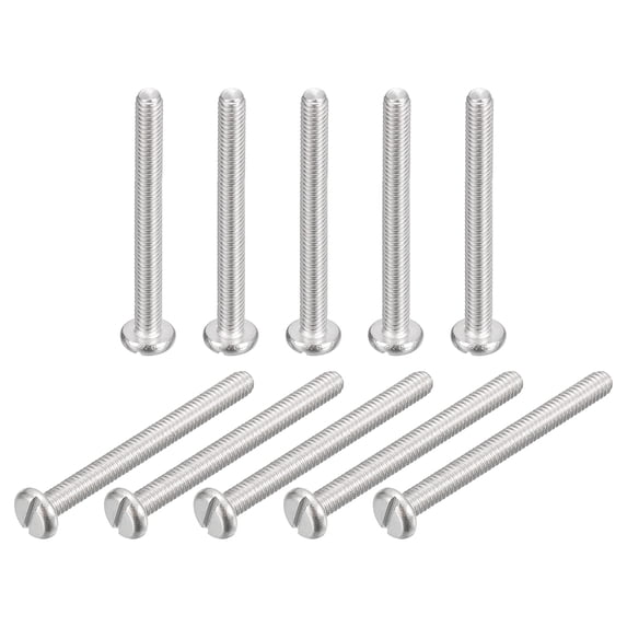 Uxcell 304 Stainless Steel Machine Screws 50 Pack M2.5x30mm Slotted Drive Pan Head Screw Bolts