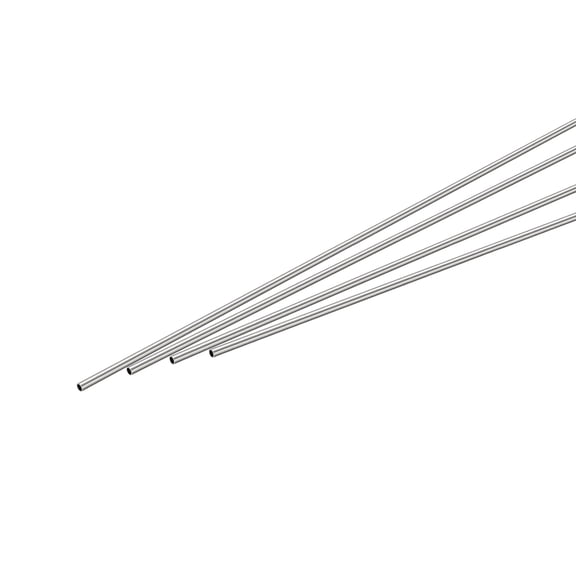 Uxcell 304 Stainless Steel Metal Seamless Straight Tubing Tubes 1mm x 0.15mm x 300mm