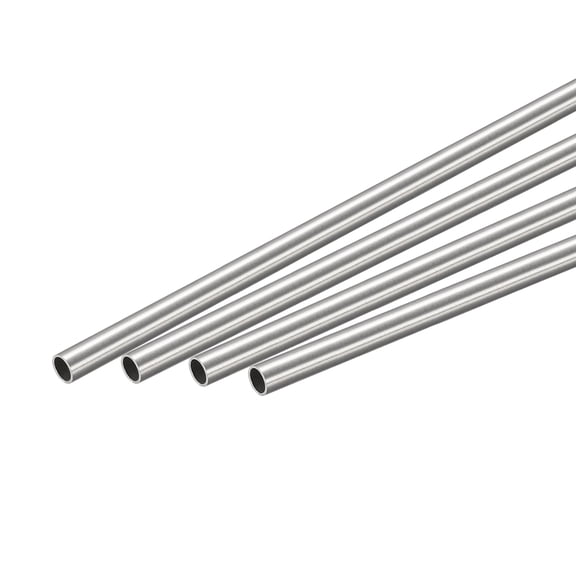 Uxcell 304 Stainless Steel Metal Seamless Straight Tubing Tubes 4mm x 0.4mm x 300mm