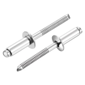 Uxcell 304 Stainless Steel Open End Blind Rivets Dome Head Rivet 1/4" x 5/8", Silver Finish - 25PCS Heavy Duty Fasteners for Automotive, Marine, RV, HVAC, Furniture