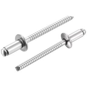 Uxcell 304 Stainless Steel Open End Blind Rivets Dome Head Rivet 5/32" x 5/16", Silver Finish - 50PCS Heavy Duty Fasteners for Automotive, Marine, RV, HVAC, Furniture