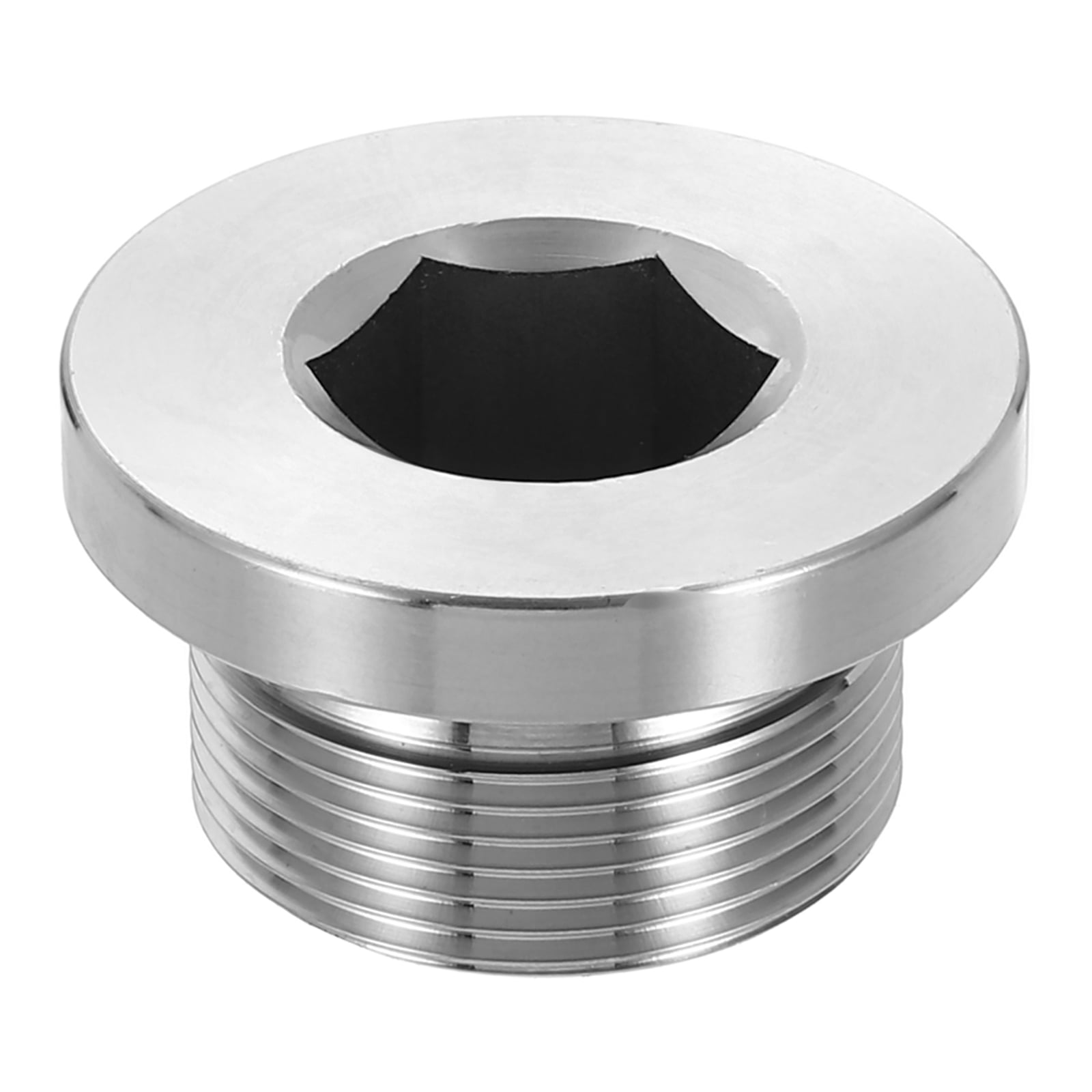2 Pcs 304 Stainless Steel Pipe Plug M24 X 2 Male Internal Hex Thread Socket Pipe Plug