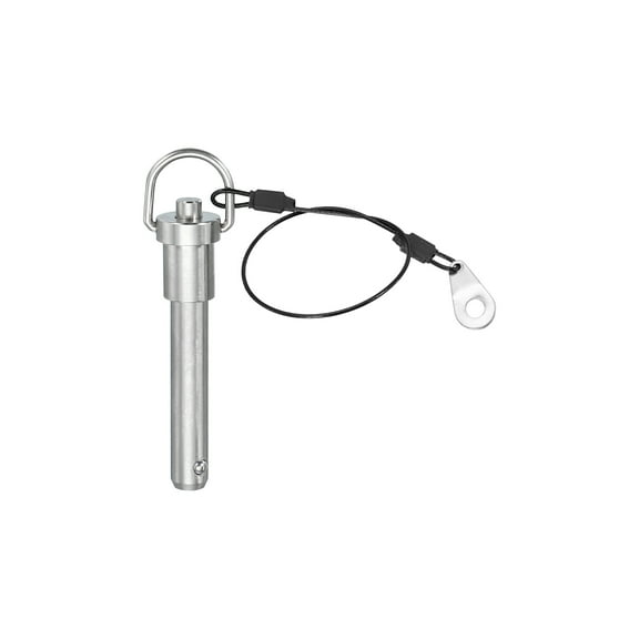 Uxcell 304 Stainless Steel Ring Handle Locking Pin Ball Lock Pins Quick Release Safety Locating Pins 1/2 x 1.97"