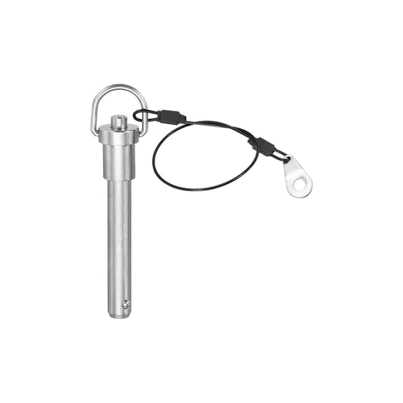 Uxcell 304 Stainless Steel Ring Handle Locking Pin Ball Lock Pins Quick Release Safety Locating Pins 1/2 x 2.36"
