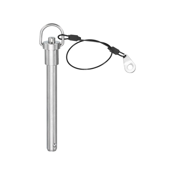 Uxcell 304 Stainless Steel Ring Handle Locking Pin Ball Lock Pins Quick Release Safety Locating Pins 1/2 x 3.54"