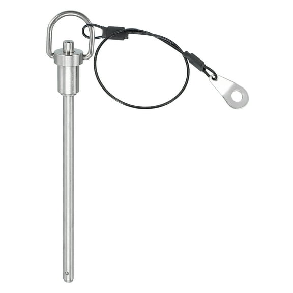 Uxcell 304 Stainless Steel Ring Handle Locking Pin Ball Lock Pins Quick Release Safety Locating Pins 1/4 x 3.94"