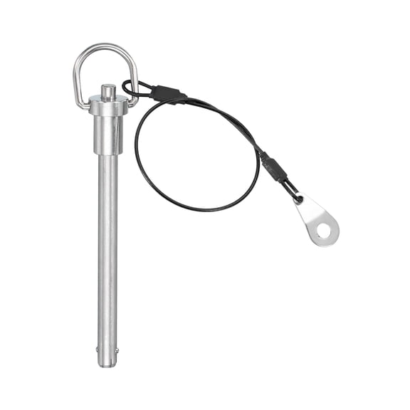 Uxcell 304 Stainless Steel Ring Handle Locking Pin Ball Lock Pins Quick Release Safety Locating Pins 5/16 x 3.15"
