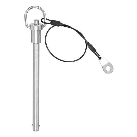 Uxcell 304 Stainless Steel Ring Handle Locking Pin Ball Lock Pins Quick Release Safety Locating Pins 5/16 x 3.94"