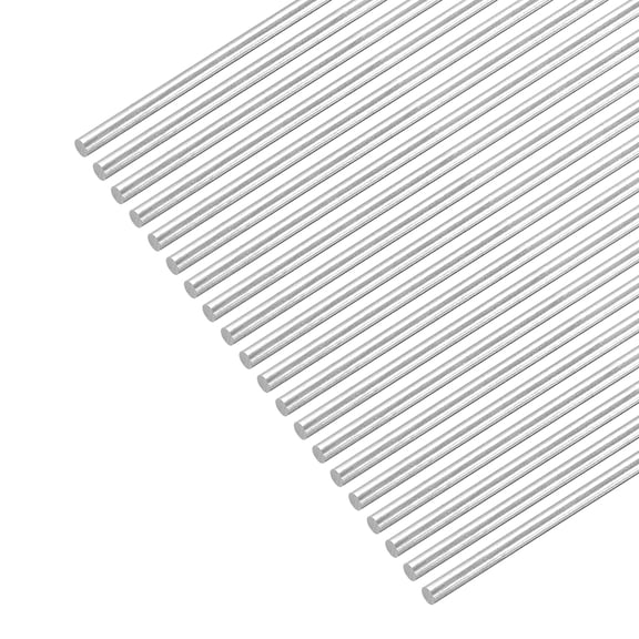 Uxcell 304 Stainless Steel Round Rods 1.2mm x 400mm for DIY Craft, 20 Pack
