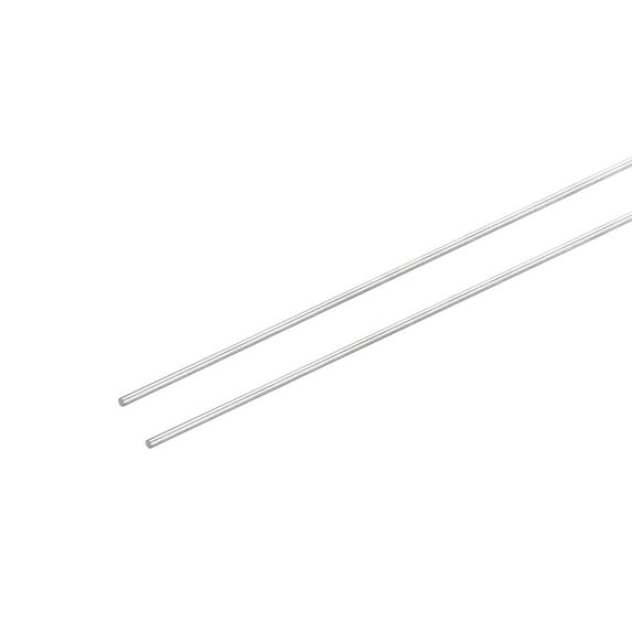 Uxcell 304 Stainless Steel Round Rods 1mm x 350mm for DIY Craft, 2 Pack