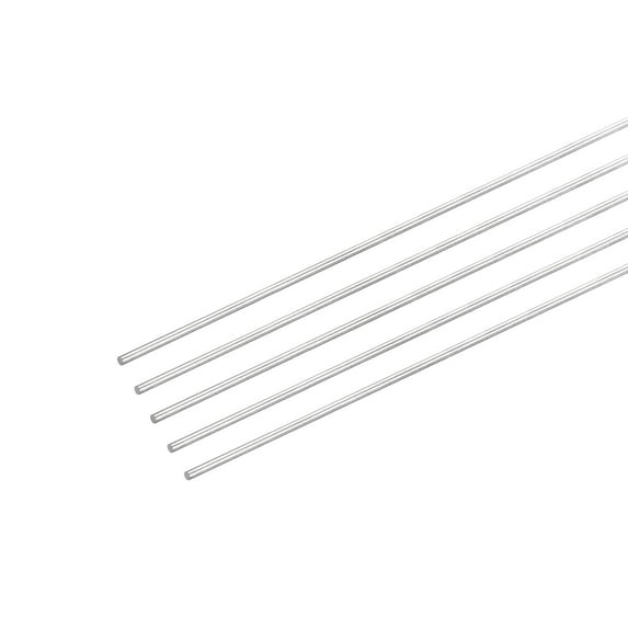 Uxcell 304 Stainless Steel Round Rods 1mm x 450mm for DIY Craft, 5 Pack