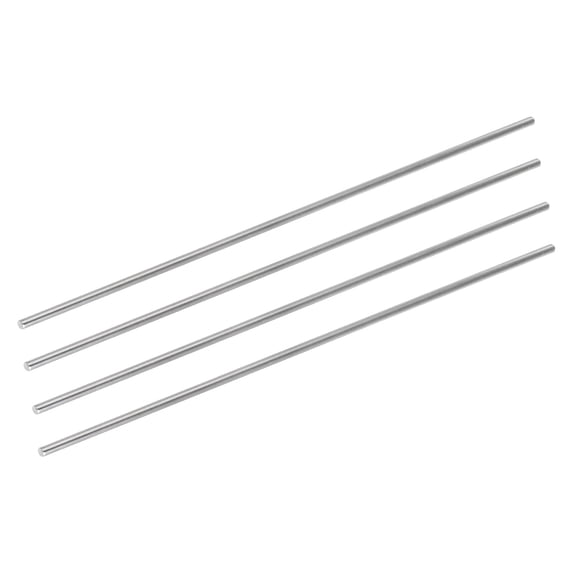 Uxcell 304 Stainless Steel Round Rods 3mm x 250mm for DIY Craft, 4Pcs
