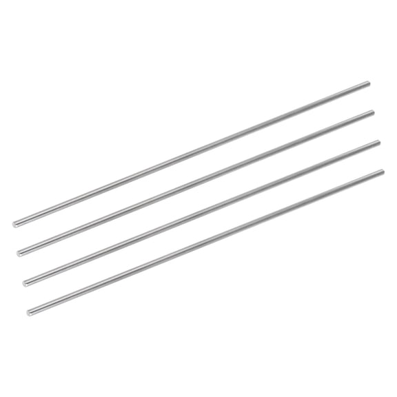 Uxcell 304 Stainless Steel Round Rods 3mm x 250mm for DIY Craft, 4Pcs