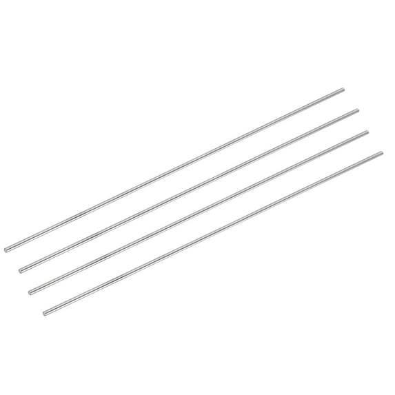 Uxcell 304 Stainless Steel Round Rods 4mm x 450mm for DIY Craft, 4Pcs
