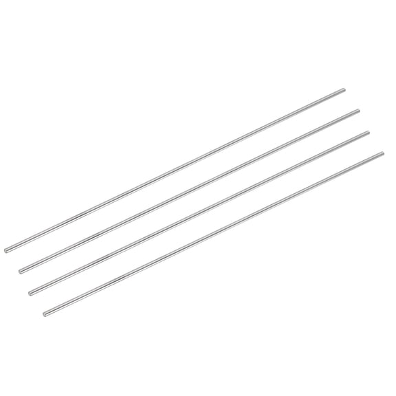 Uxcell 304 Stainless Steel Round Rods 4mm x 450mm for DIY Craft, 4Pcs