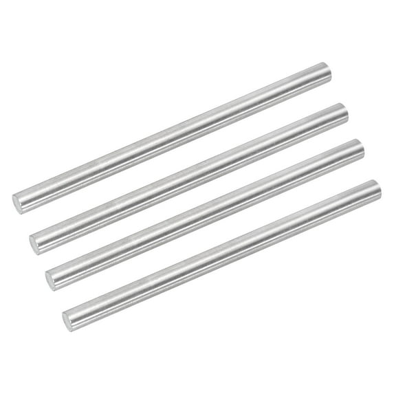 Uxcell 304 Stainless Steel Round Rods 6mm x 100mm for DIY Craft, 4Pcs
