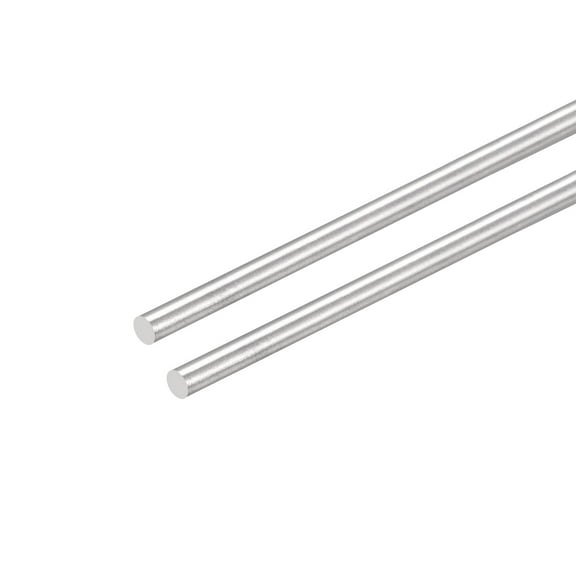 Uxcell 304 Stainless Steel Round Rods 6mm x 400mm for DIY Craft, 2 Pack