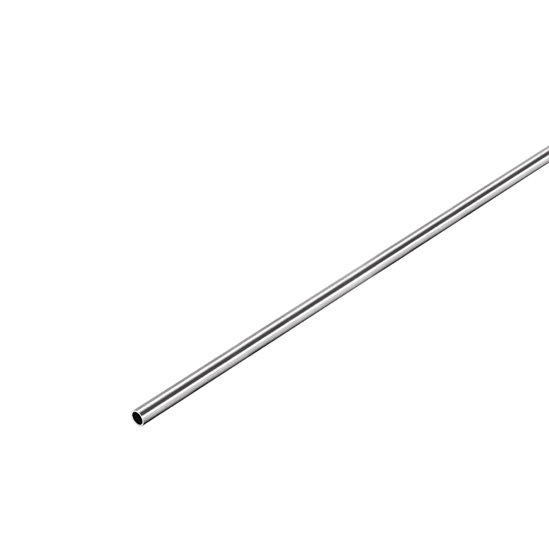 Silver 304 Stainless Steel Seamless Round Tubing Pipe, 250mm Length