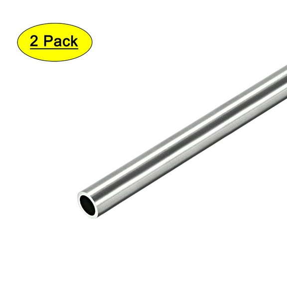 Uxcell 304 Stainless Steel Round Tubing Straight Pipe Tube 8mm x 1mm x 250mm