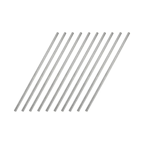 Uxcell 304 Stainless Steel Solid Round Rod for DIY Craft 0.1 inch x 3.93 inch 10Pcs