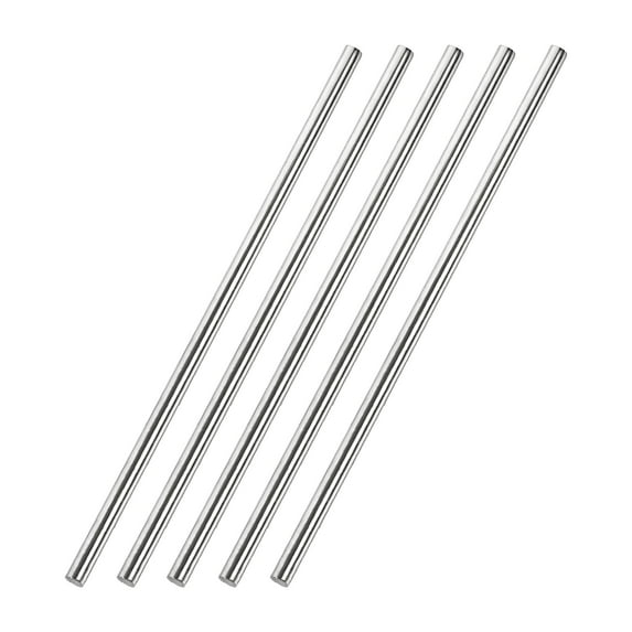Uxcell 304 Stainless Steel Solid Round Rod for DIY Craft 5mm x 250mm /0.2inch x 9.84inch 5Pcs