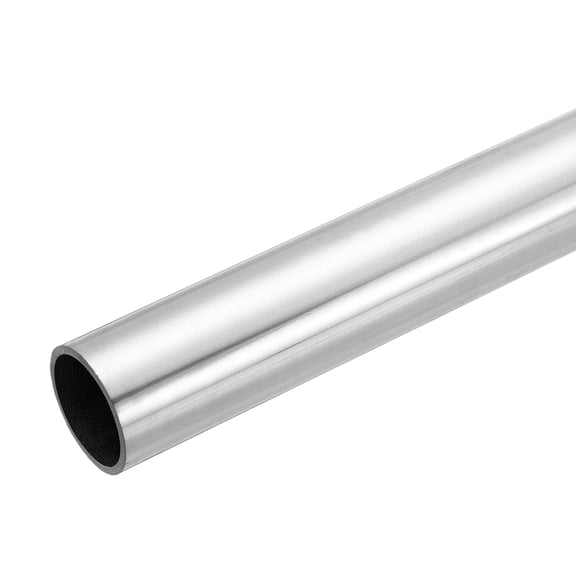 Uxcell 304 Stainless Steel Tube, 28mm OD 17mm ID 254mm Length Round Seamless Metal Straight Pipe 1.5mm Thickened Weldable Tubing for Industry DIY Projects(1.1"ODx0.98"IDx10"L)